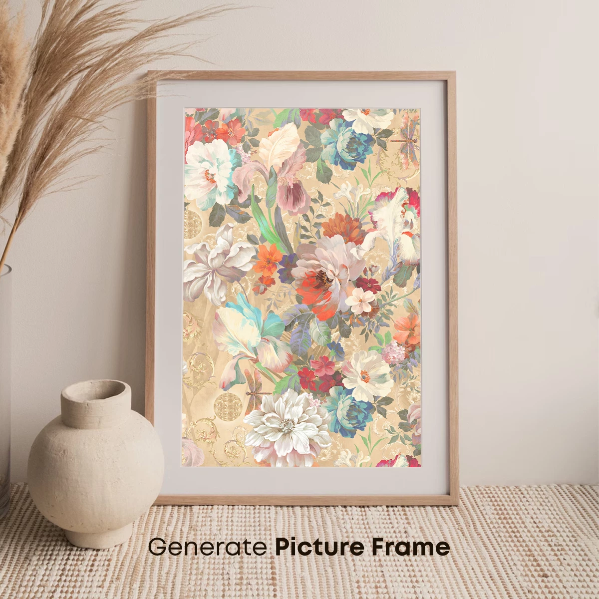 Elegant Floral Symphony in Pastel Hues - Image 7