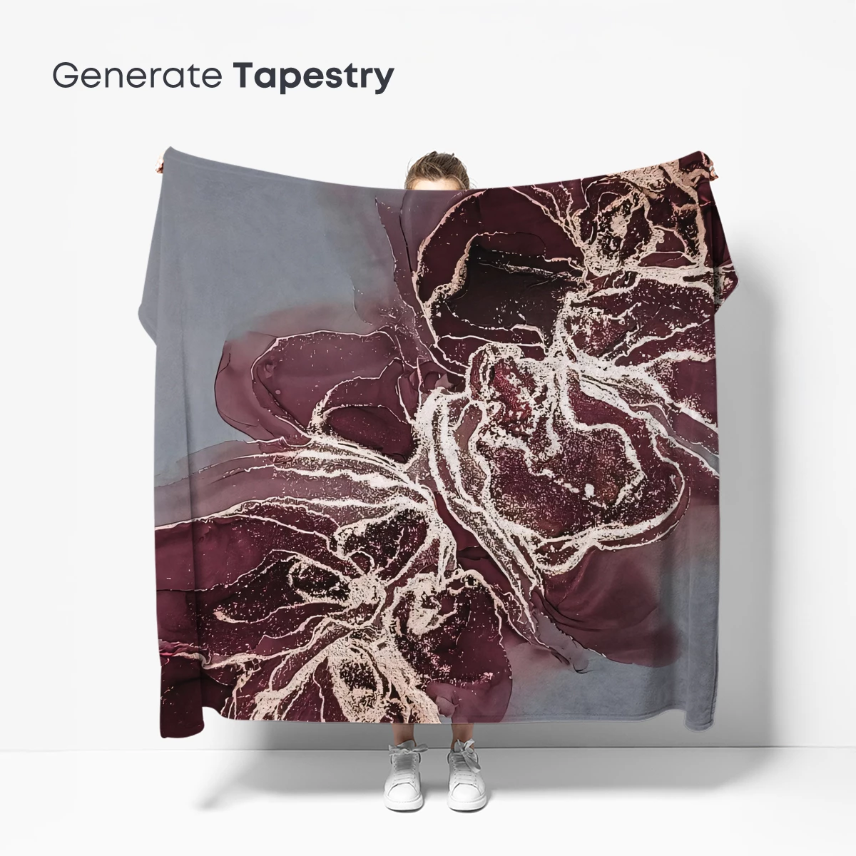 Ethereal Crimson Veins: Abstract Fusion Art - Image 5