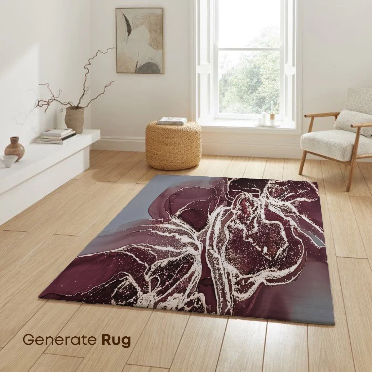 Ethereal Crimson Veins: Abstract Fusion Art - Image 6