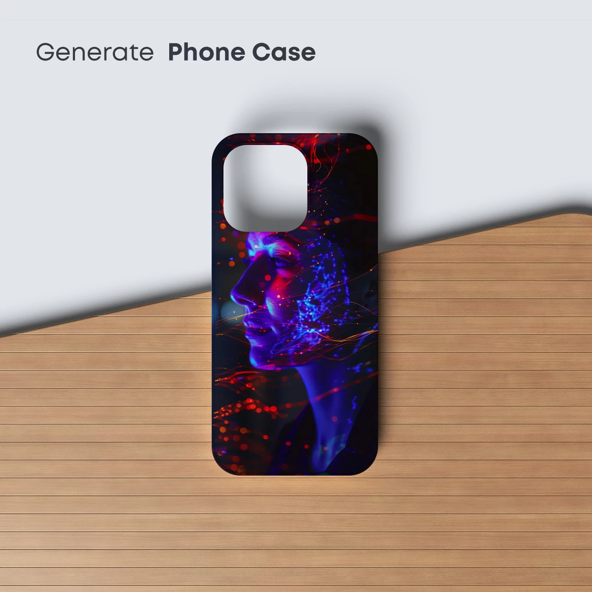 Neon Neurotica: Futuristic Face in Light Trails - Image 3