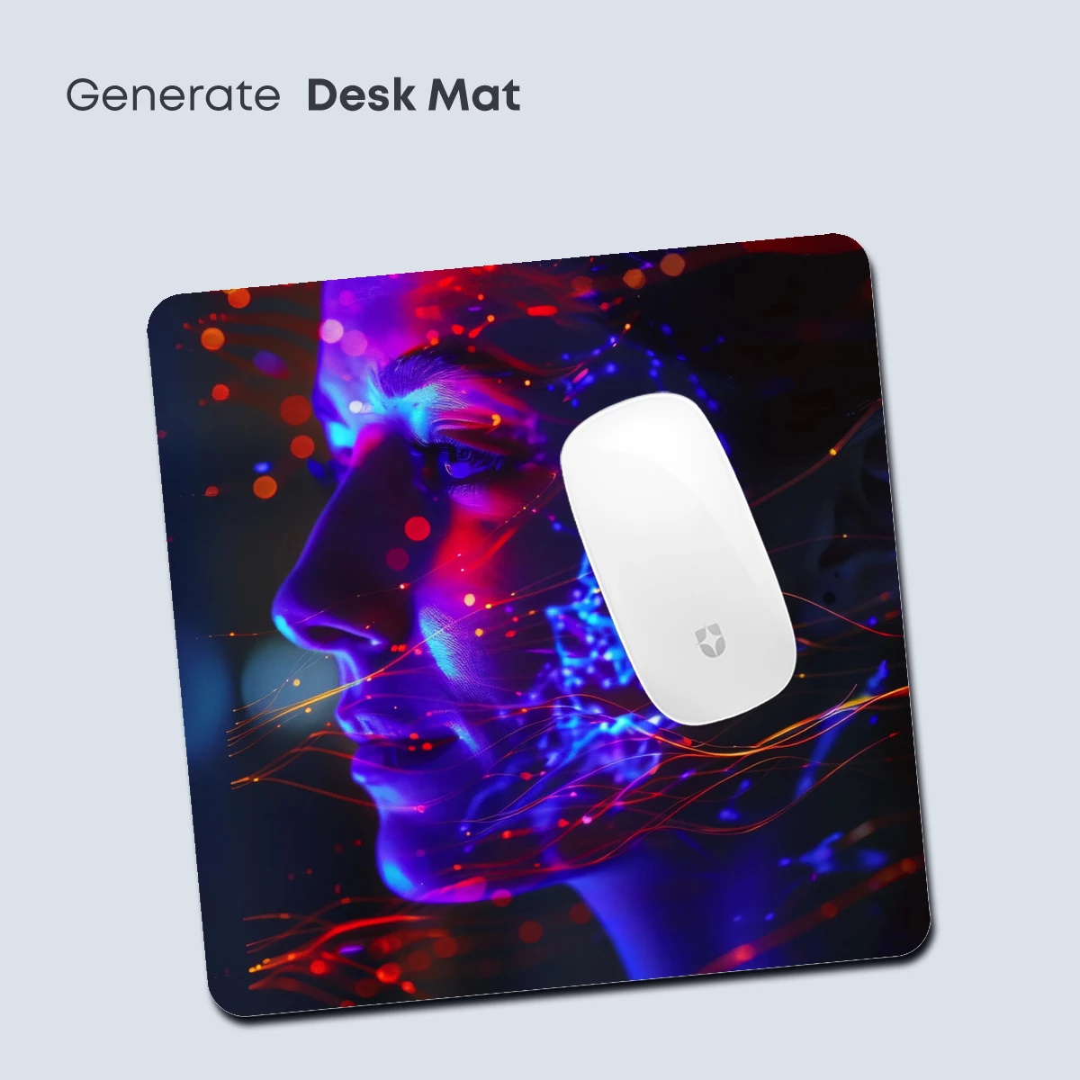 Neon Neurotica: Futuristic Face in Light Trails - Image 4