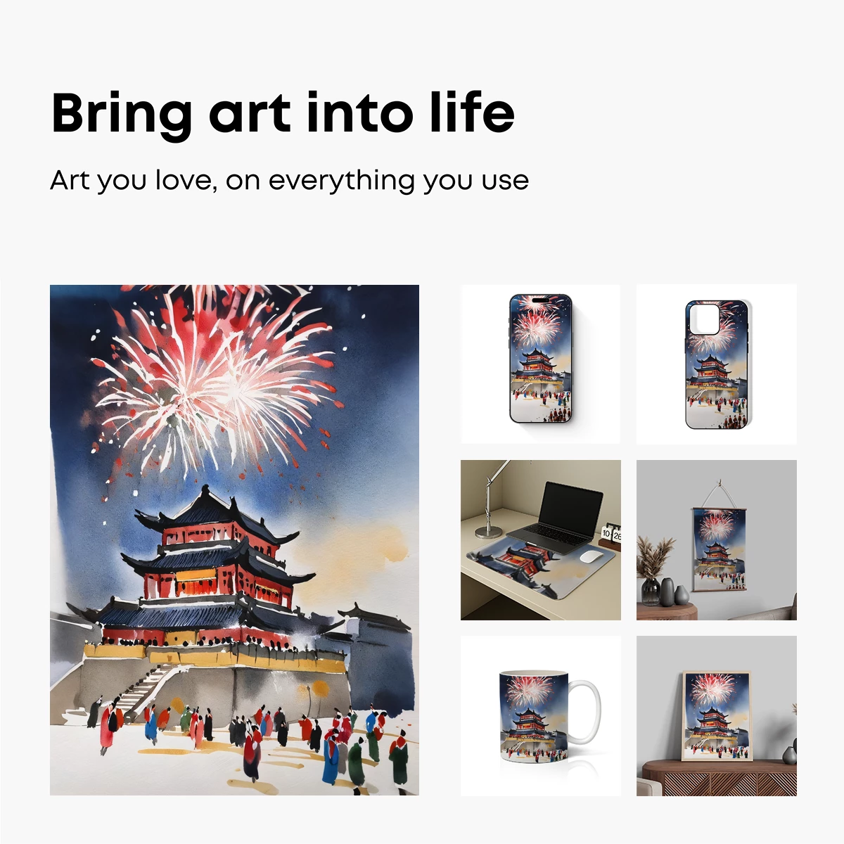 Dynastic Splendor: Fireworks Over Ancient Pagoda - Image 2