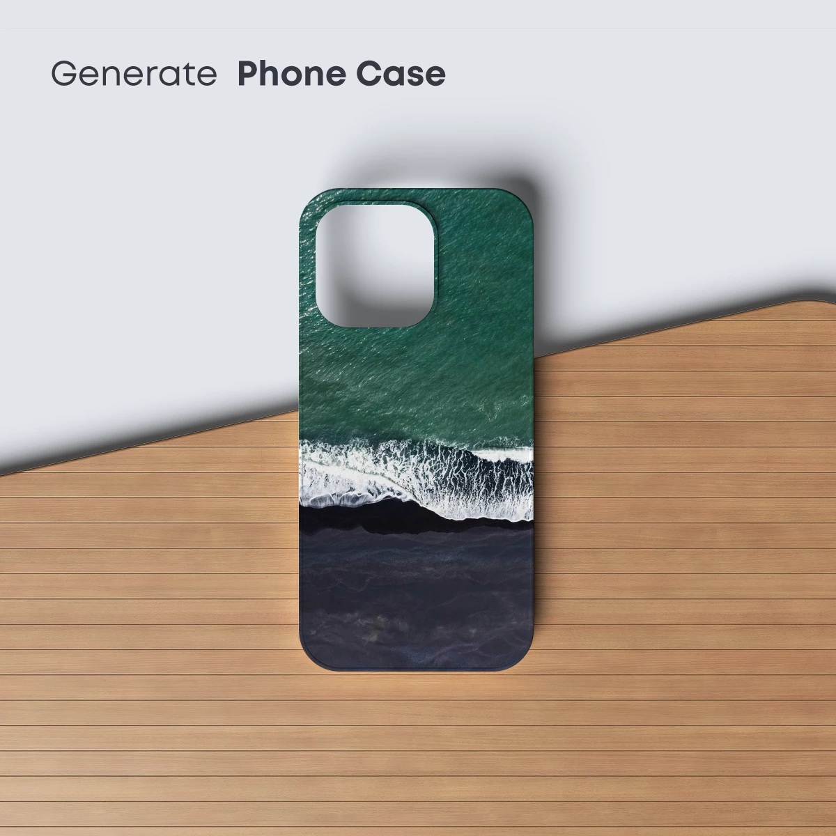 Eternal Shoreline: Turquoise Waves Kiss Black Sands - Image 3