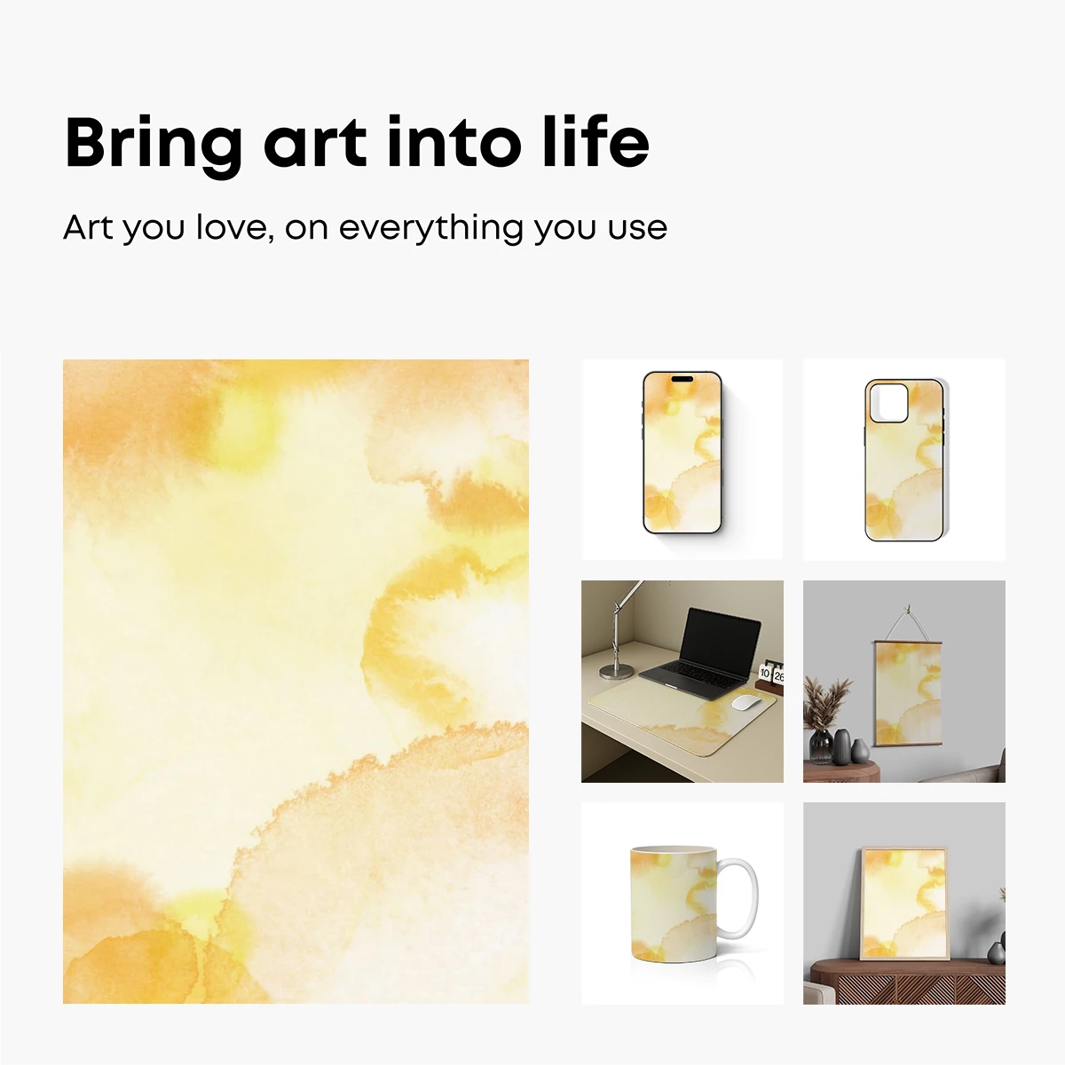 Golden Watercolor Whispers - Image 2