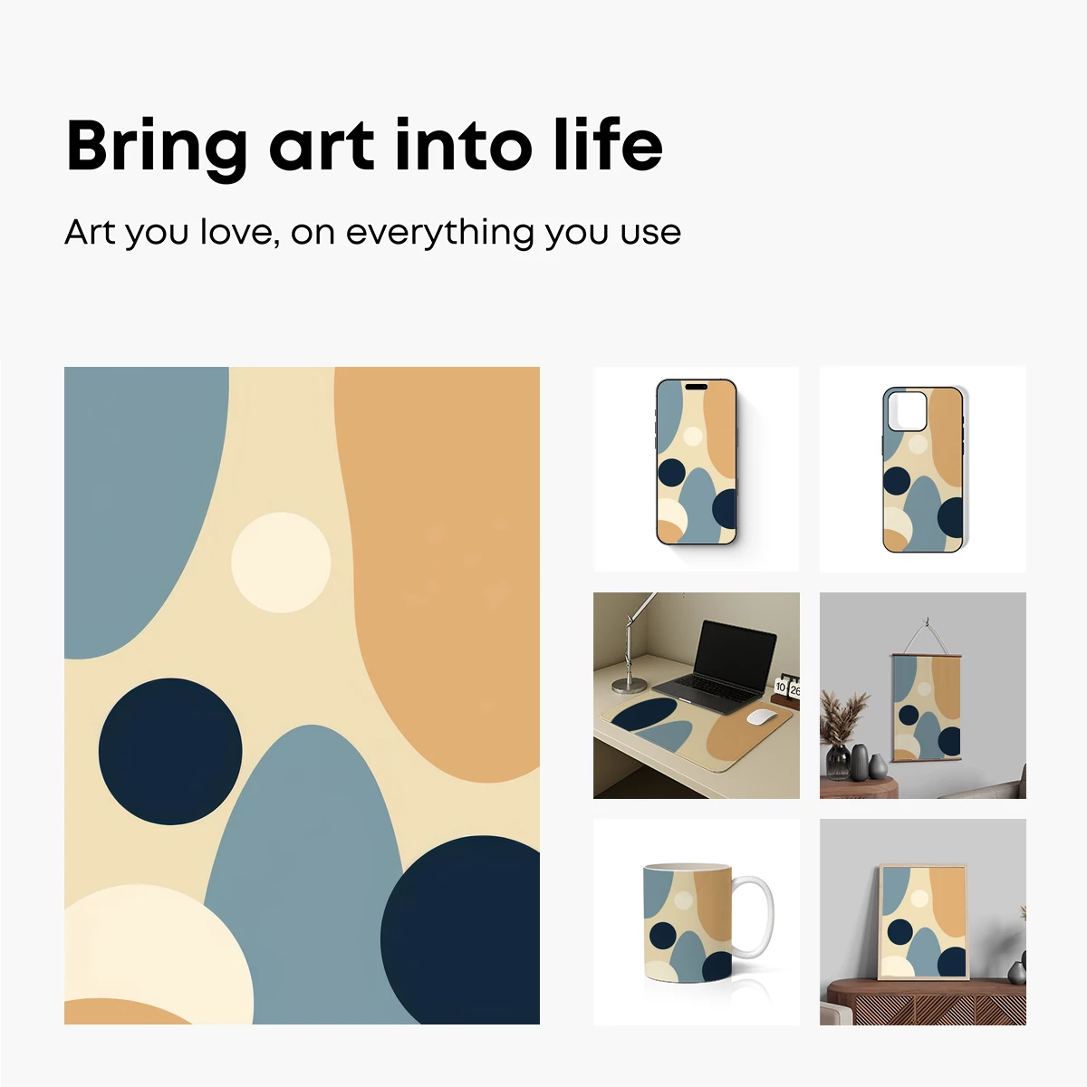 Abstract Harmony: Geometric Elegance in Soft Tones - Image 2