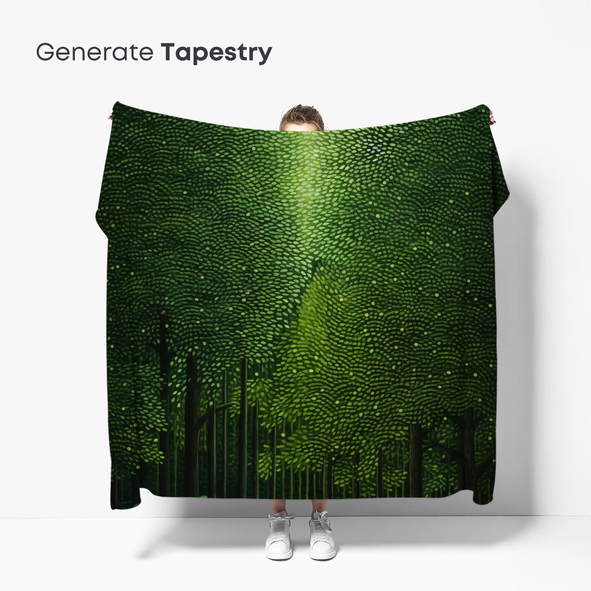 Enchanted Forest Canopy: A Pointillist Odyssey - Image 5