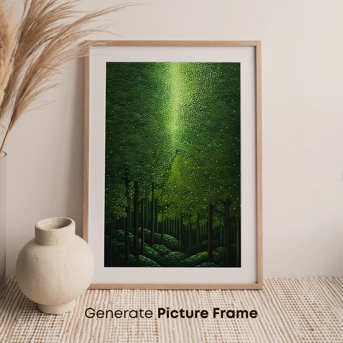 Enchanted Forest Canopy: A Pointillist Odyssey - Image 7