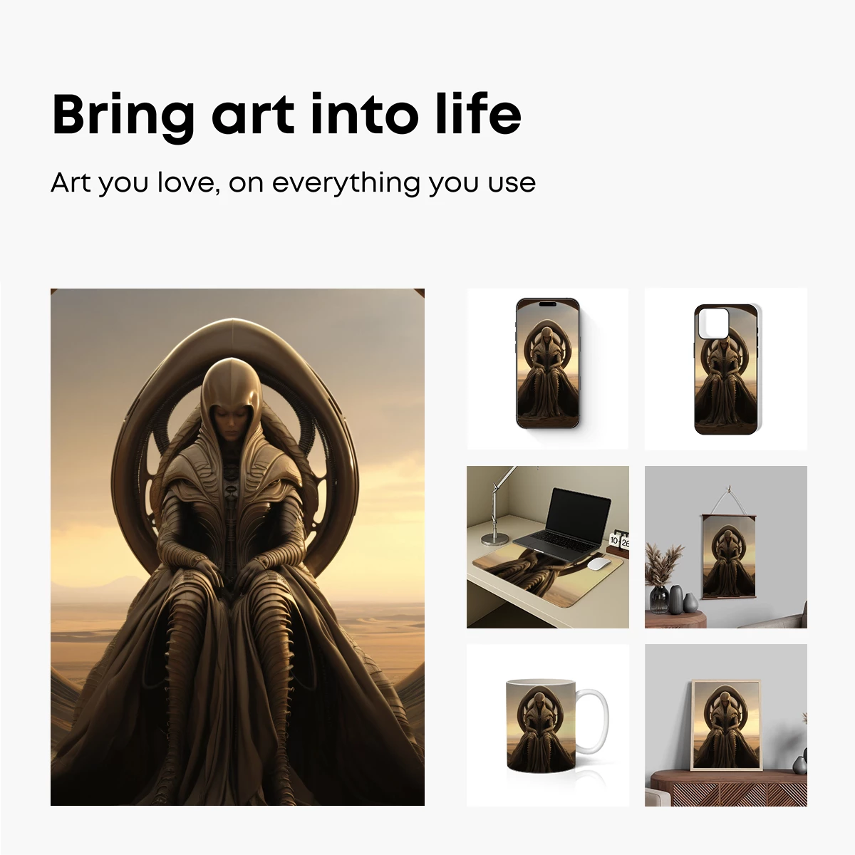 Desert Throne: Futuristic Monarch in Elegance - Image 2