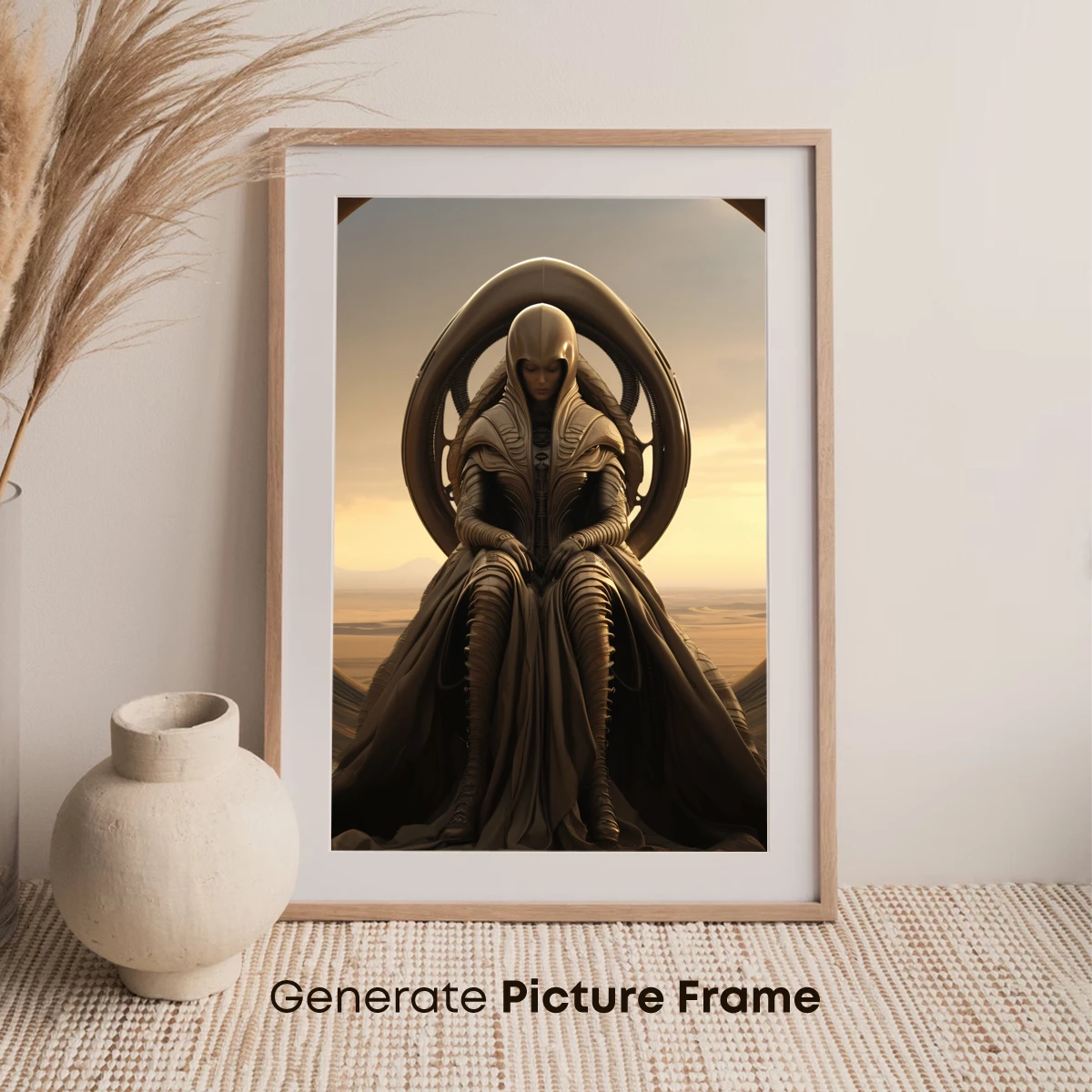 Desert Throne: Futuristic Monarch in Elegance - Image 7