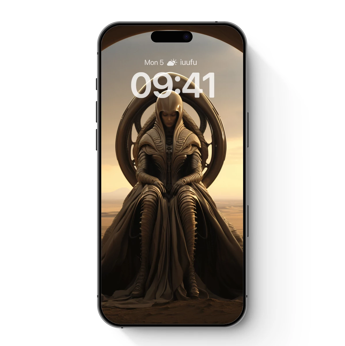 Desert Throne: Futuristic Monarch in Elegance