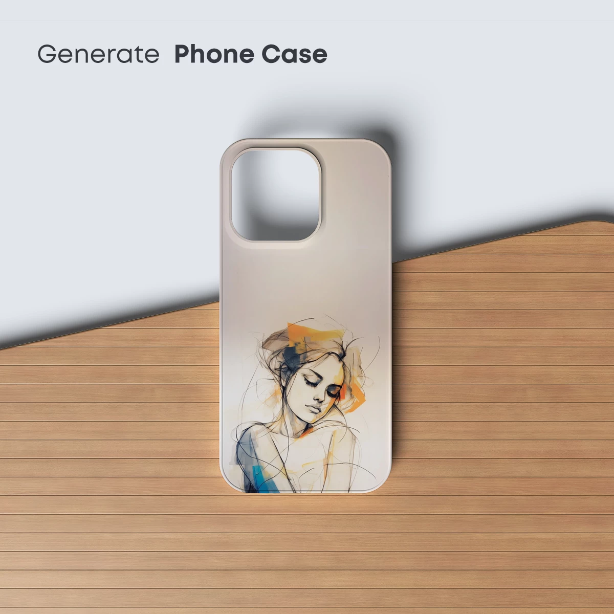 Abstract Elegance: Serene Figure in Colorful Strokes - Image 3