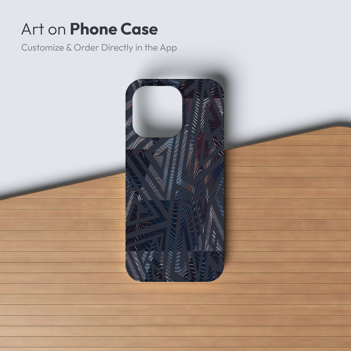 Geometric Symphony: Wavy Lines and Bold Triangles - Image 3