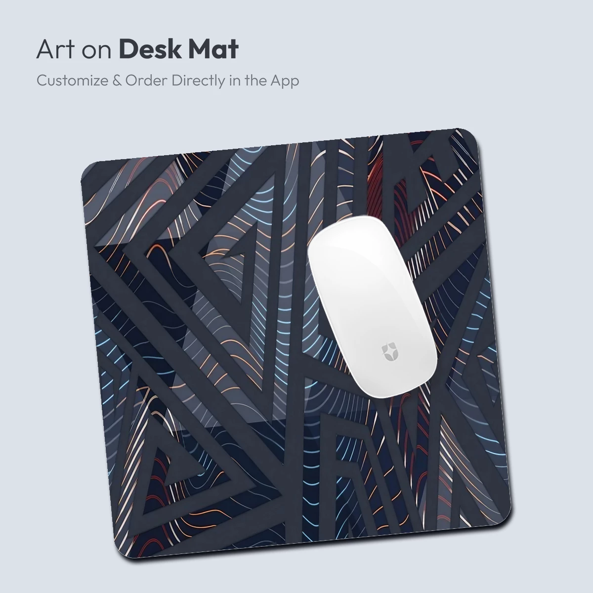 Geometric Symphony: Wavy Lines and Bold Triangles - Image 4