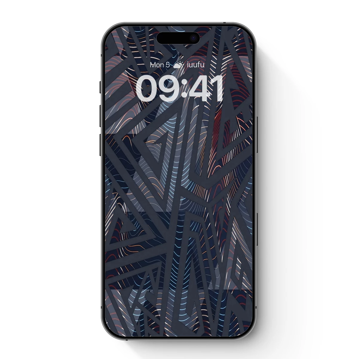 Geometric Symphony: Wavy Lines and Bold Triangles