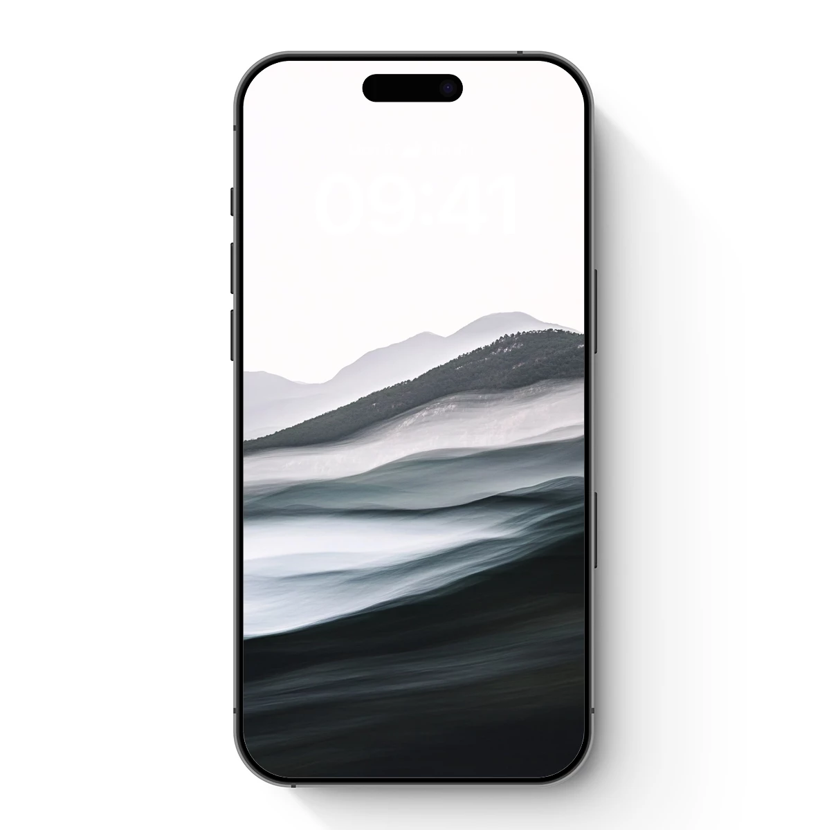 Misty Mountain Waves: Ethereal Landscape Art
