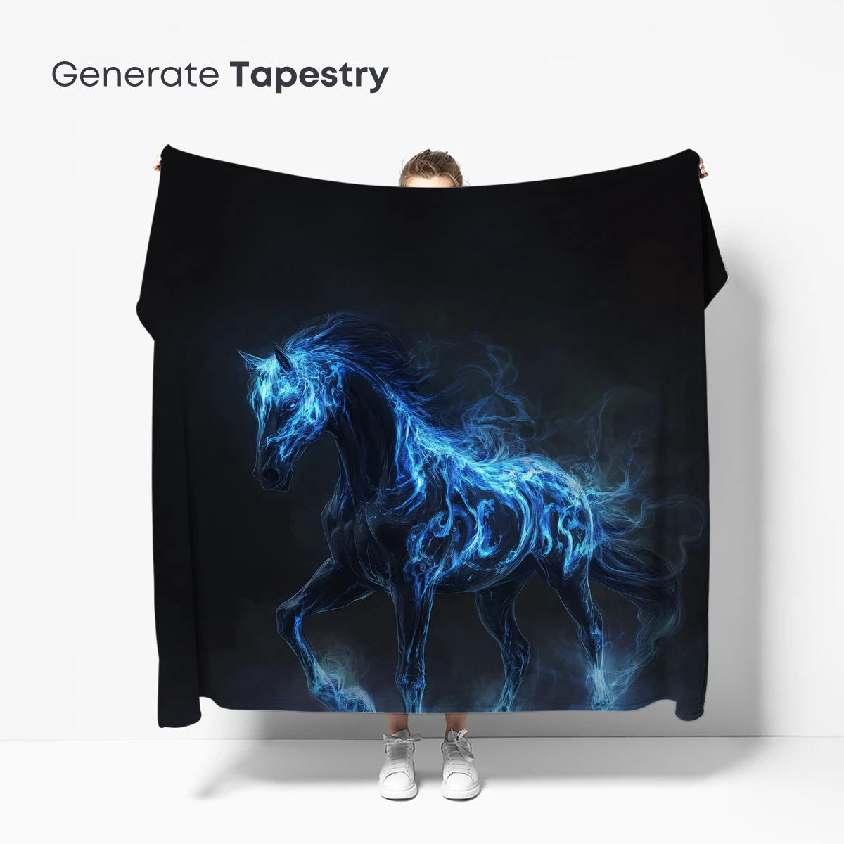 Ethereal Blue Flame Horse - Image 5