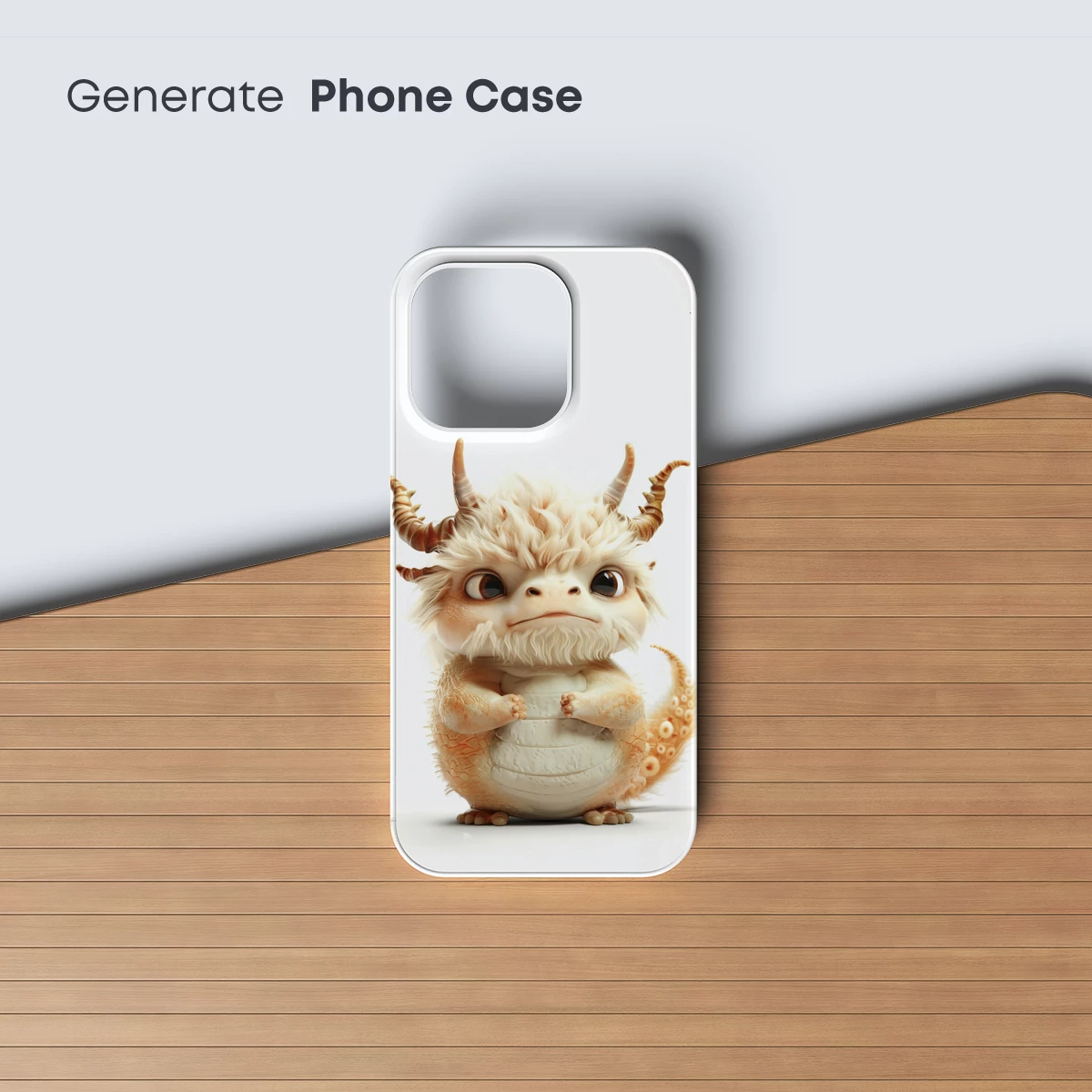 Chubby Dragonling with Fluffy Mane and Horns - Image 3