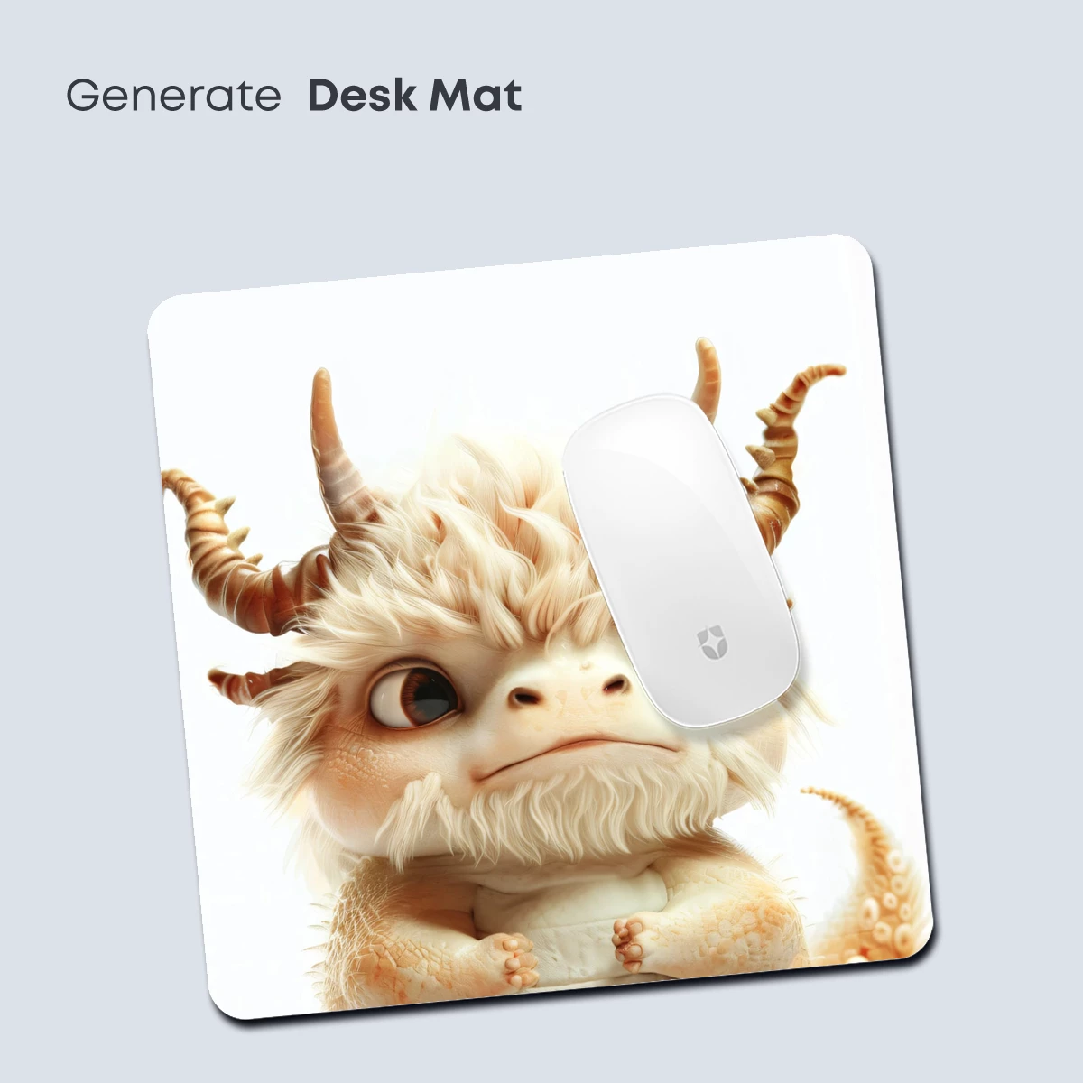 Chubby Dragonling with Fluffy Mane and Horns - Image 4