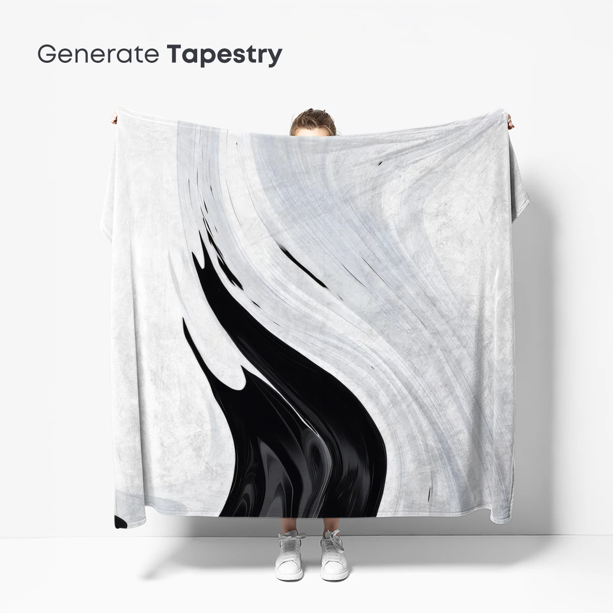 Elegant Yin-Yang Flow: Monochrome Abstract Art - Image 5