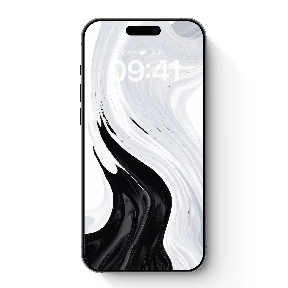 Elegant Yin-Yang Flow: Monochrome Abstract Art