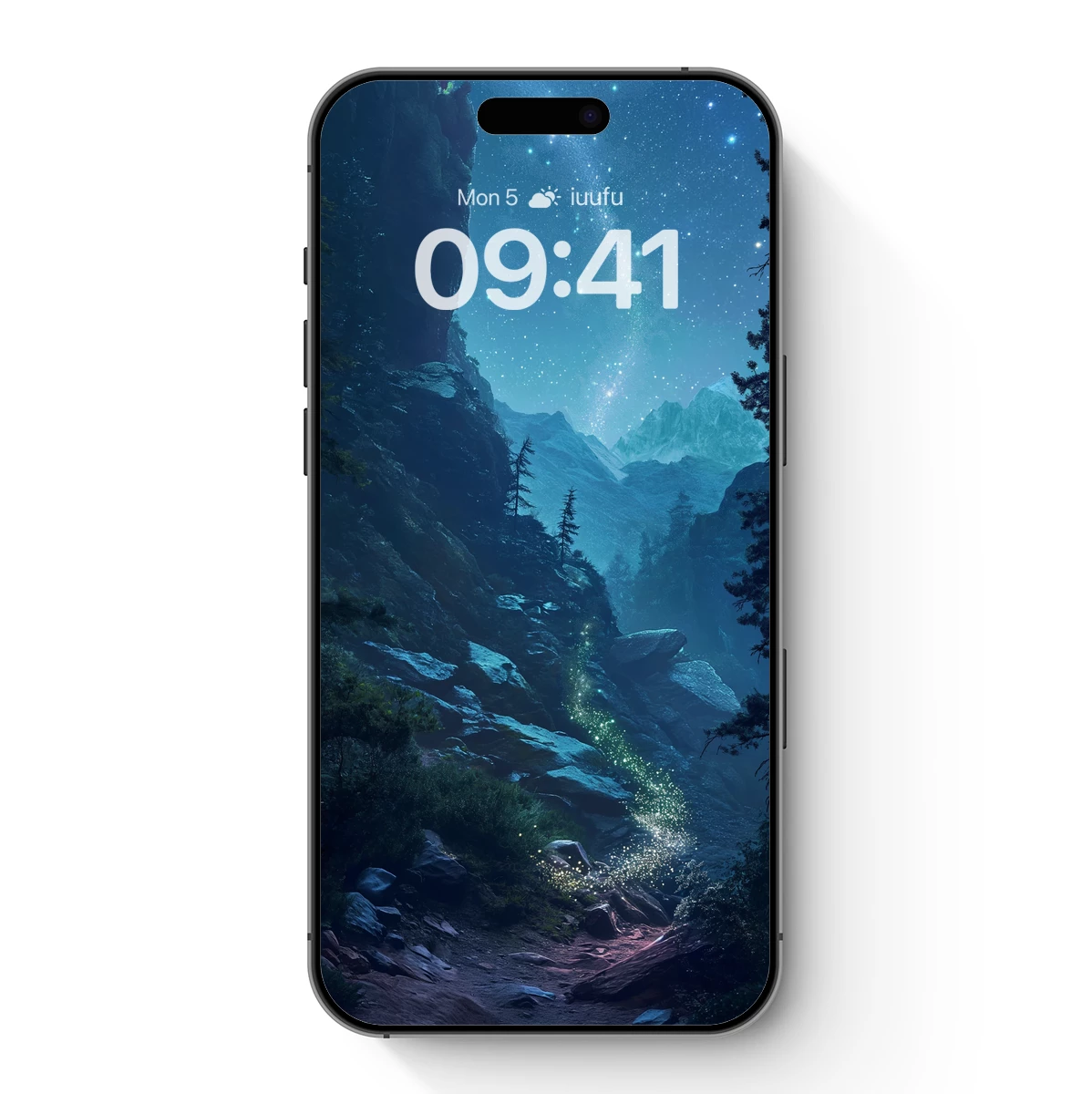 Enchanted Night Path: Starlit Forest Fantasy