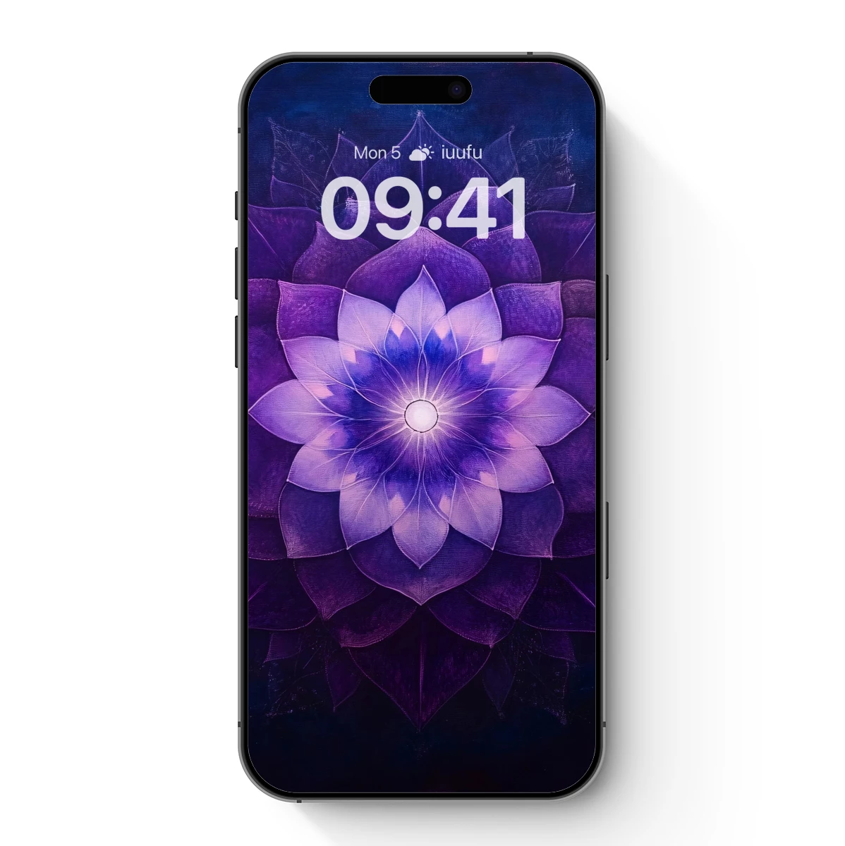 Mystic Lotus Bloom: Radiant Purple Mandala Art