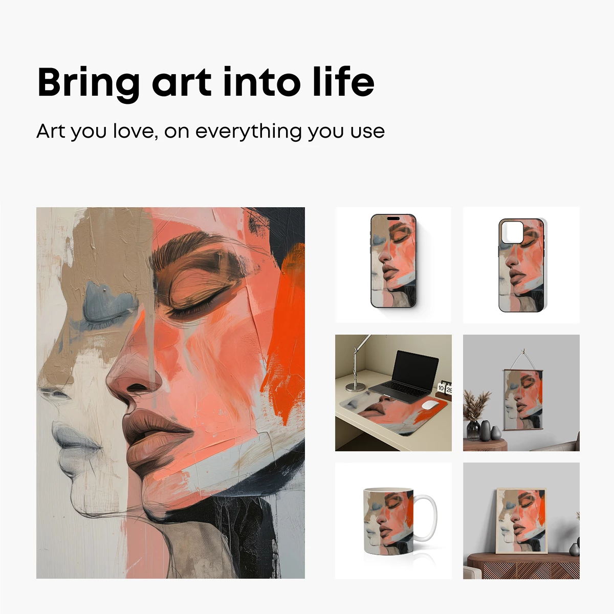 Abstract Face Fusion: Modern Artistry in Profile - Image 2