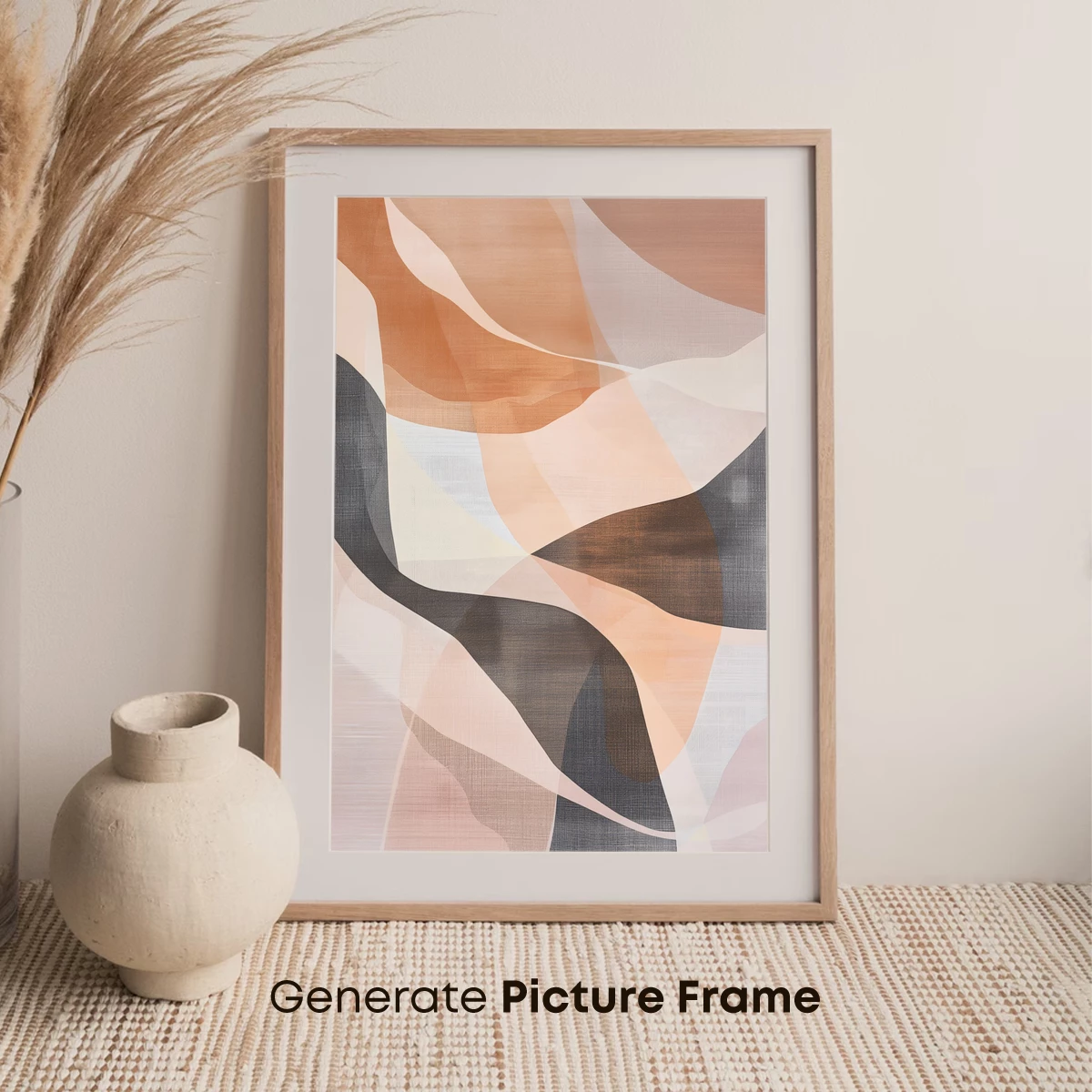 Abstract Fusion: Warm Tones and Flowing Curves - Image 7