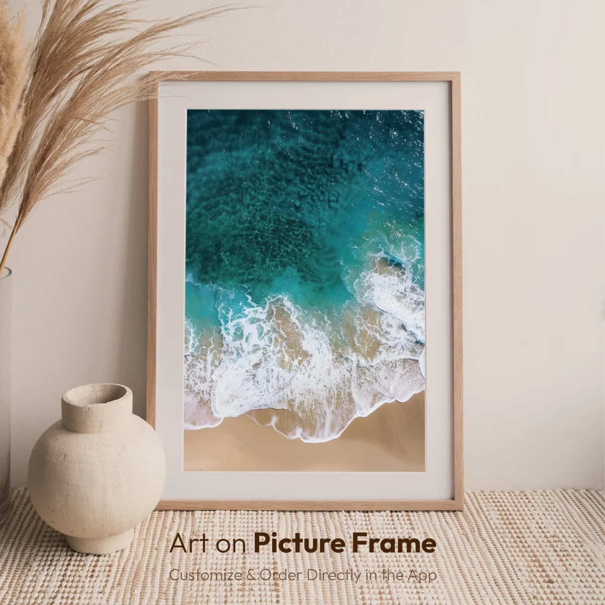 Aerial Turquoise Waves Crashing on Golden Sands - Image 7