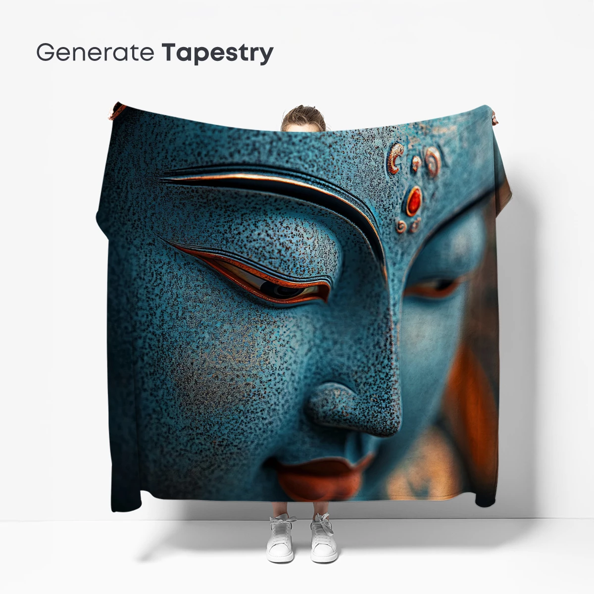 Eternal Serenity: Blue Buddha's Meditative Gaze - Image 5