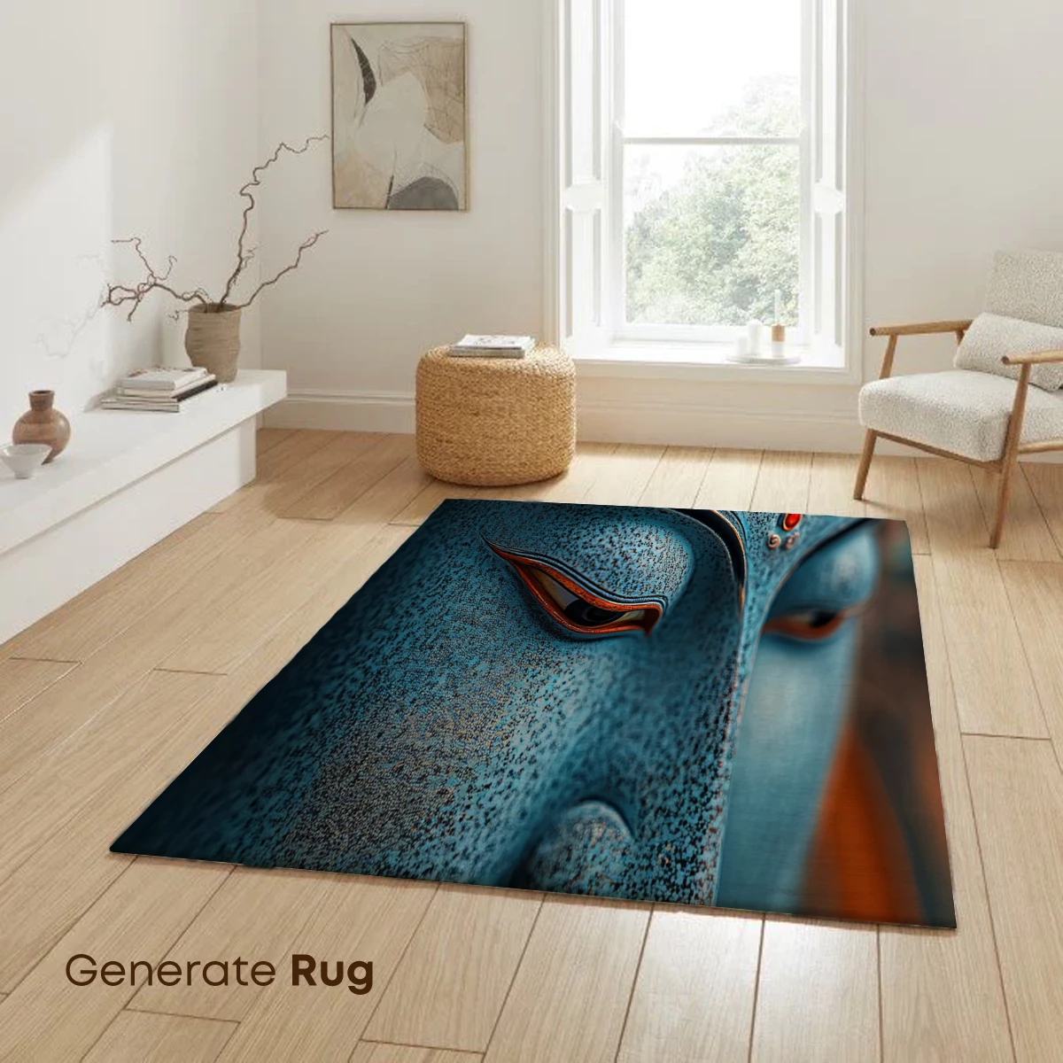 Eternal Serenity: Blue Buddha's Meditative Gaze - Image 6