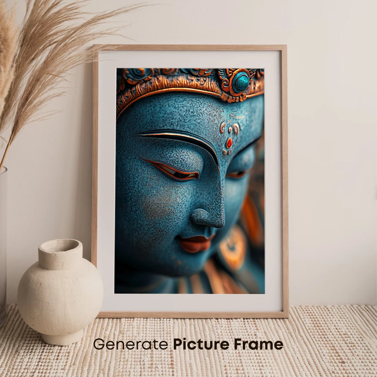 Eternal Serenity: Blue Buddha's Meditative Gaze - Image 7