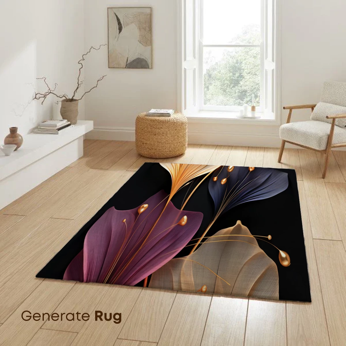 Elegant Ginkgo Symphony in Gold and Jewel Tones - Image 6