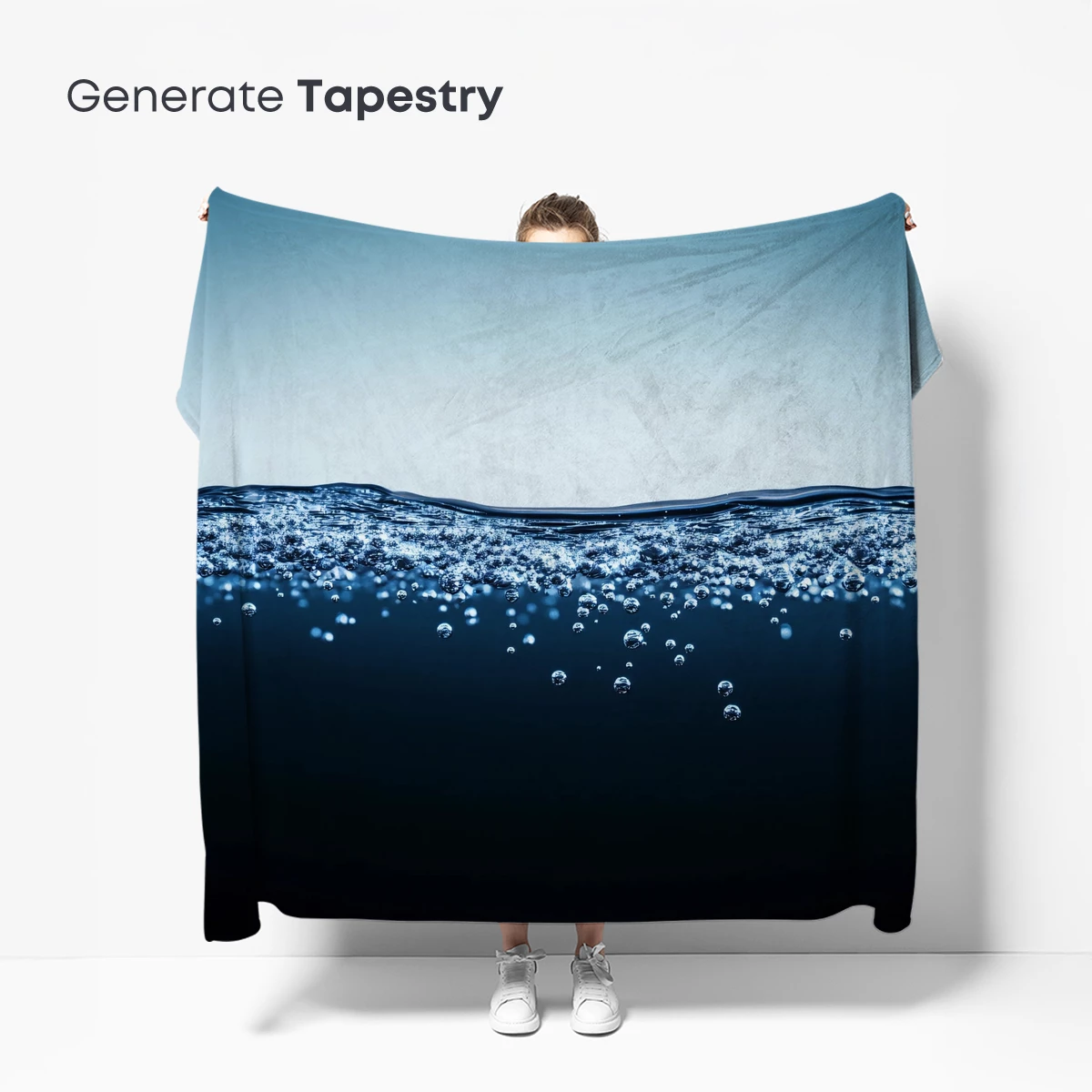 Deep Blue Serenity: Bubbles Rising in Calm Waters - Image 5