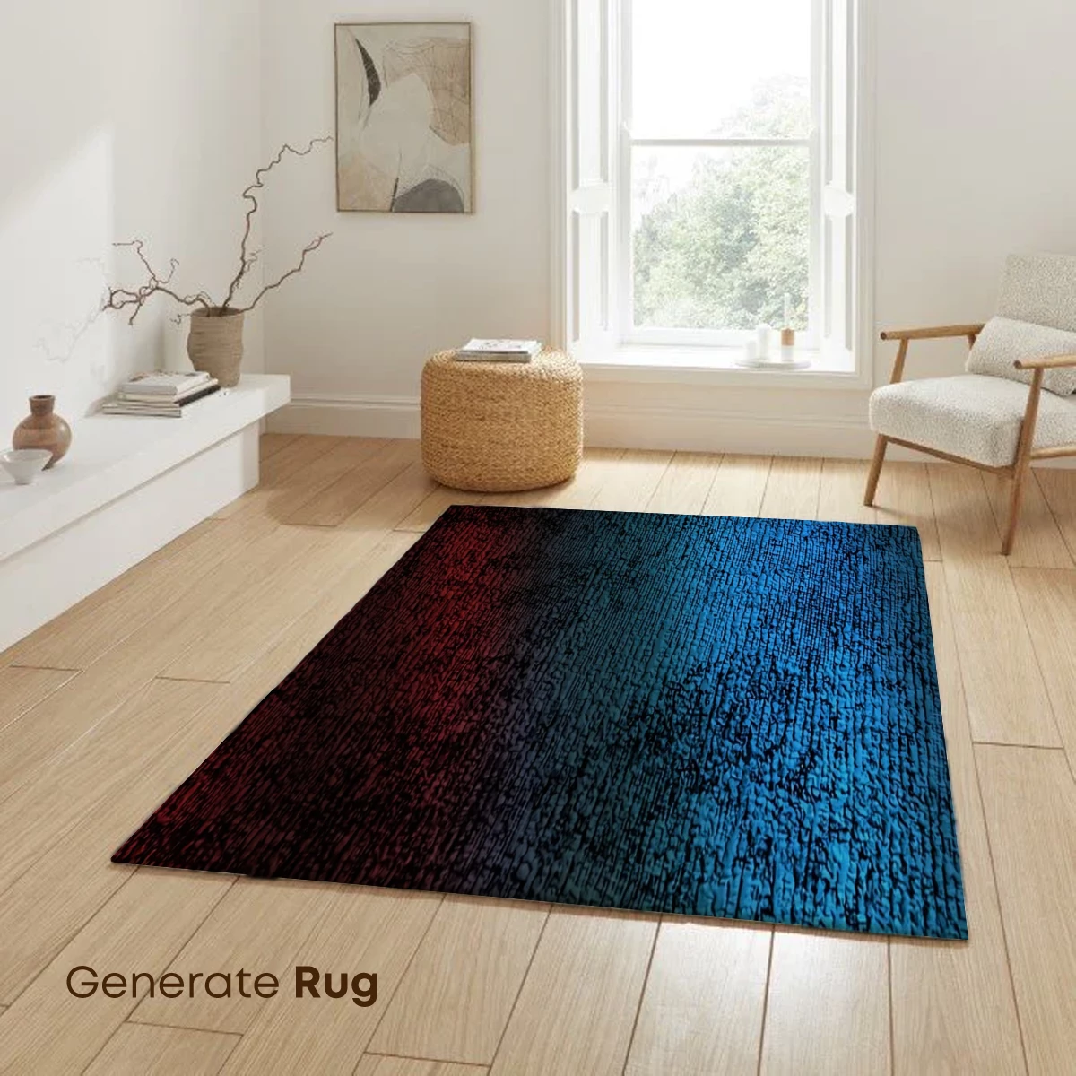 Abyssal Twilight: A Grunge Symphony in Blue and Red - Image 6