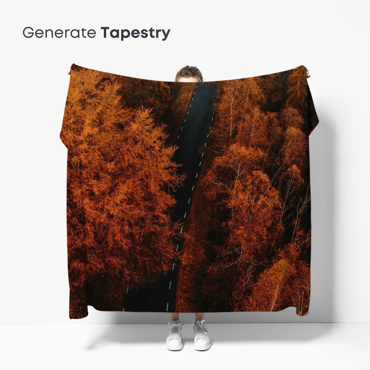 Autumnal Road Through Golden Forest - Image 5