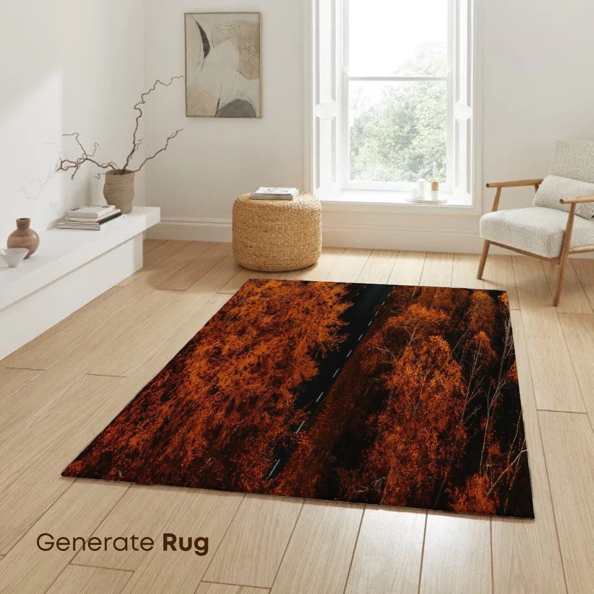 Autumnal Road Through Golden Forest - Image 6