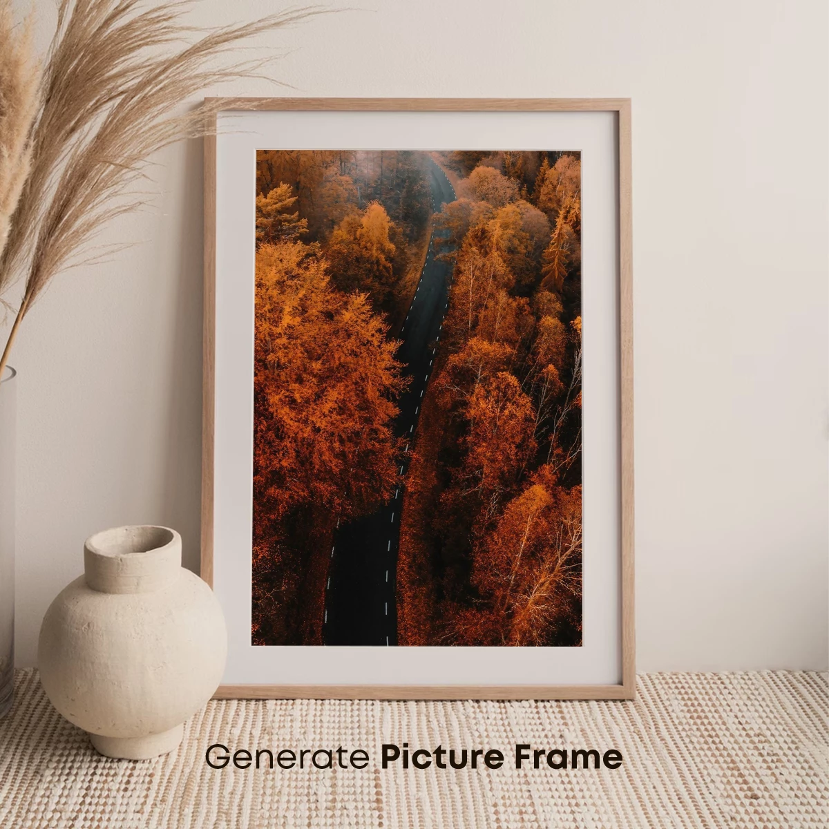 Autumnal Road Through Golden Forest - Image 7