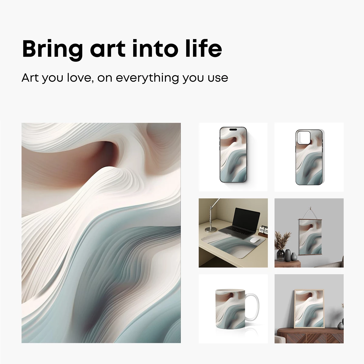 Elegant Strata Flow: Abstract Sculptural Waves - Image 2