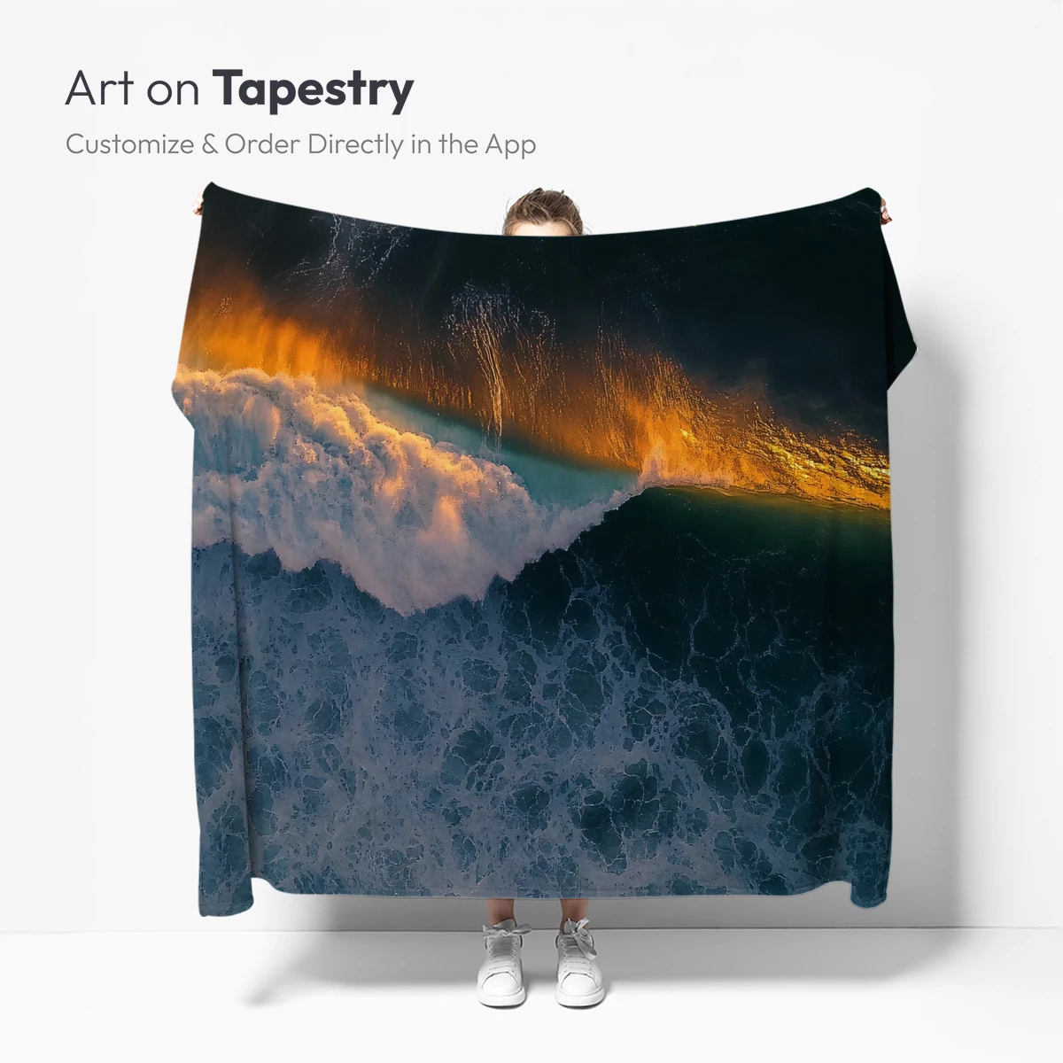 Golden Wave Symphony: Ocean's Sunset Embrace - Image 5