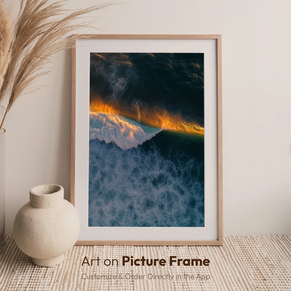 Golden Wave Symphony: Ocean's Sunset Embrace - Image 7