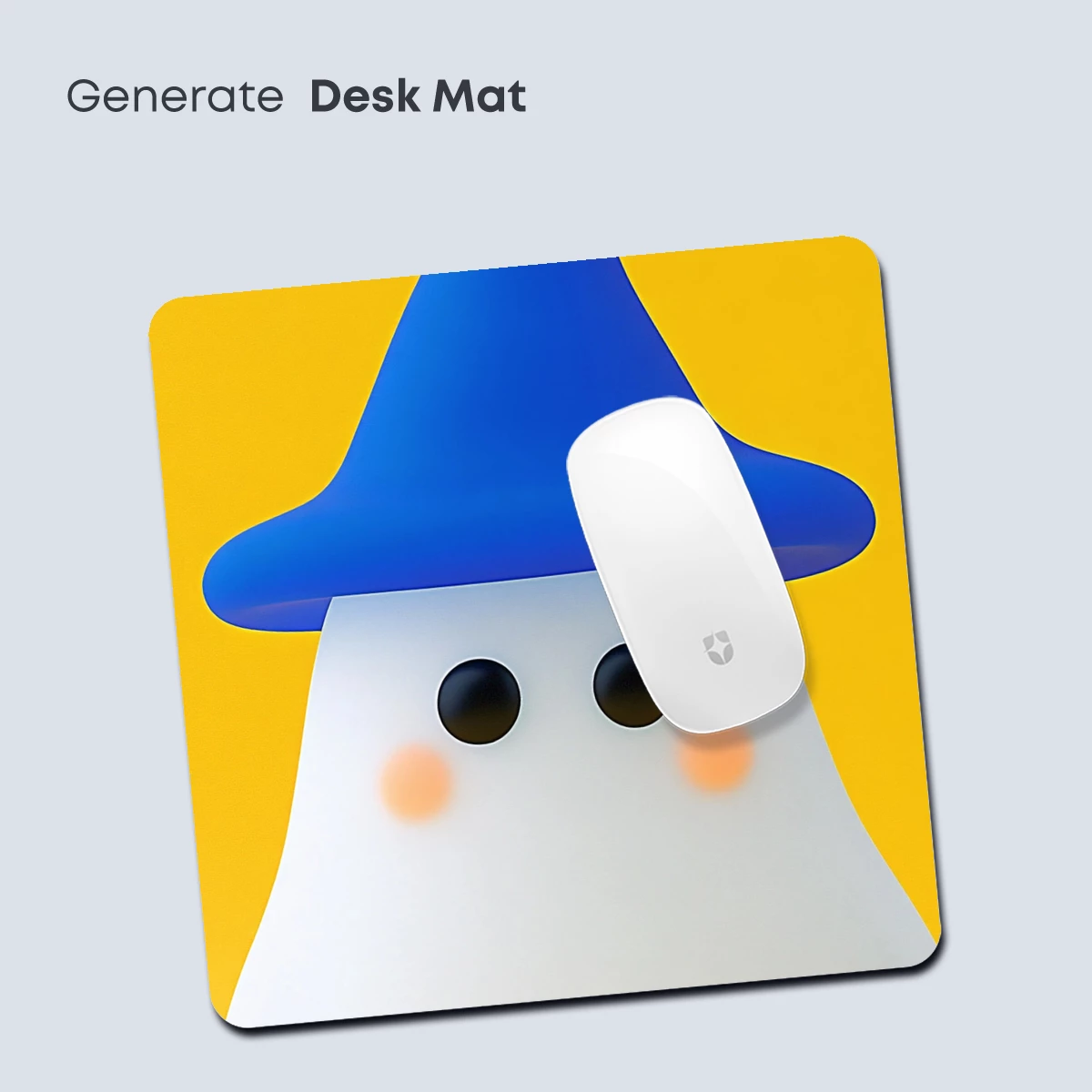 Charming Ghost in a Blue Hat: Whimsical Minimalism - Image 4