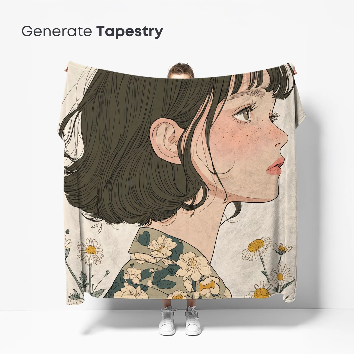 Floral Whispers: A Portrait in Bloom - Image 5