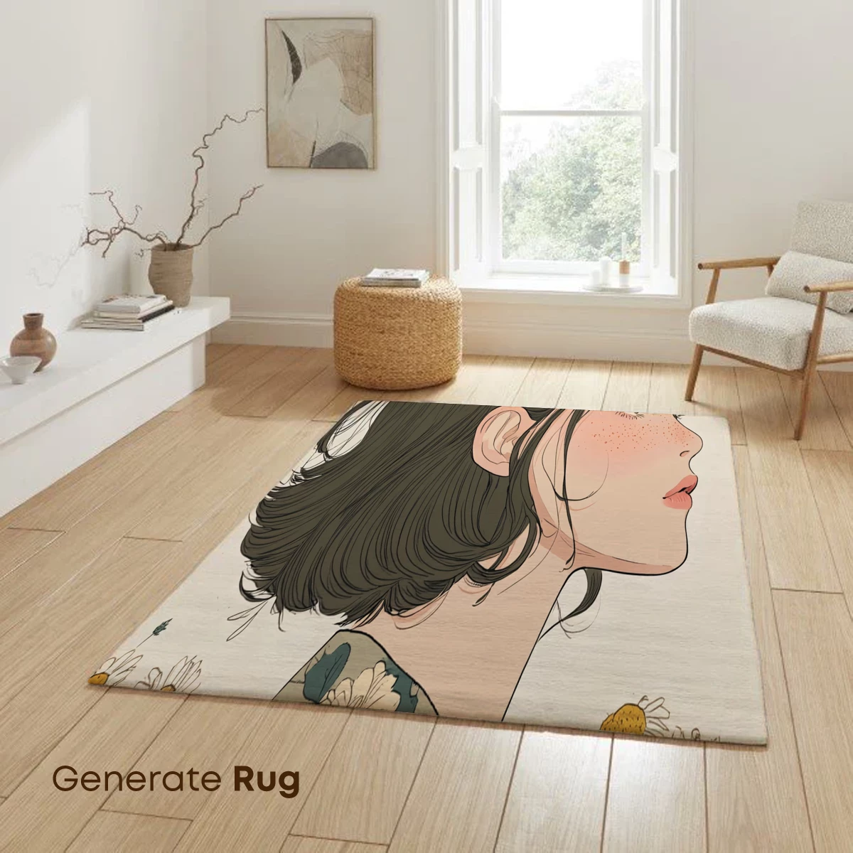 Floral Whispers: A Portrait in Bloom - Image 6