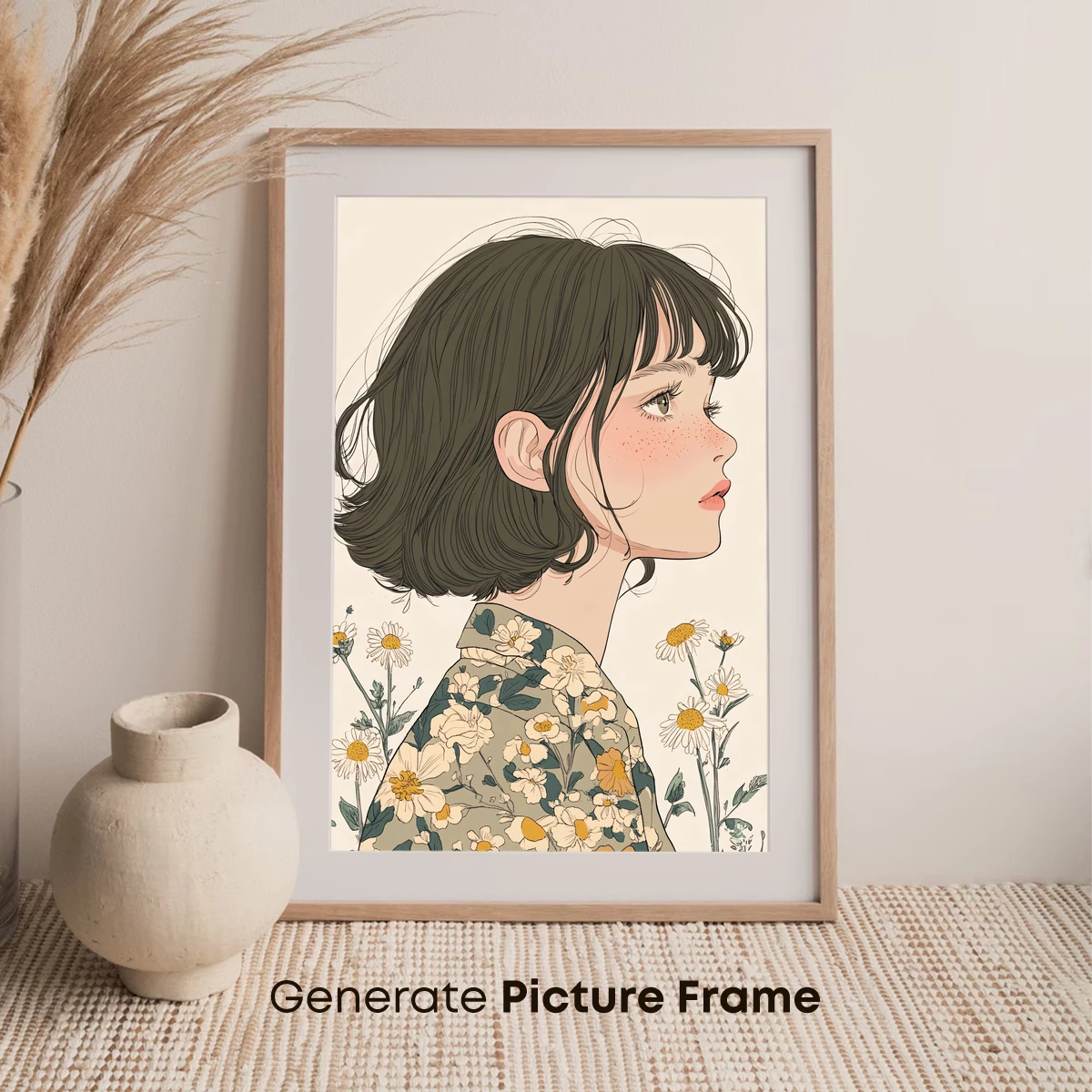 Floral Whispers: A Portrait in Bloom - Image 7