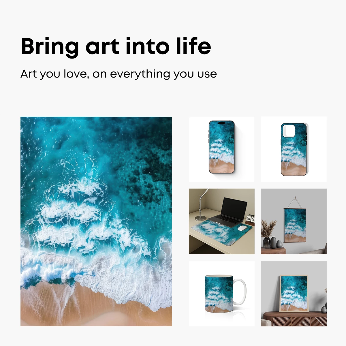 Aerial Symphony of Turquoise Waves - Image 2