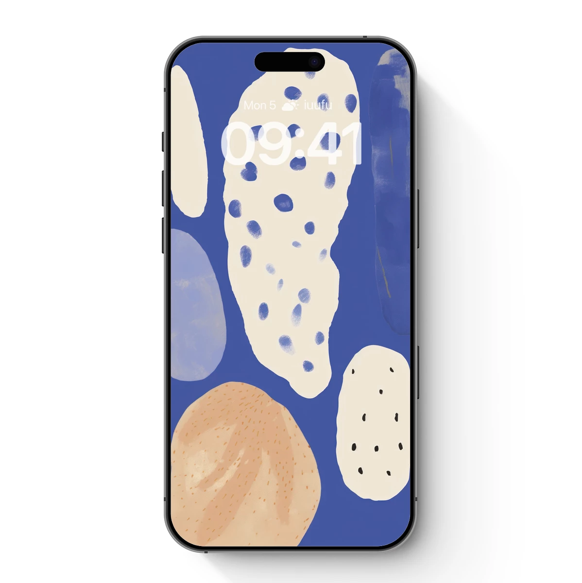 Abstract Pebble Symphony in Blue