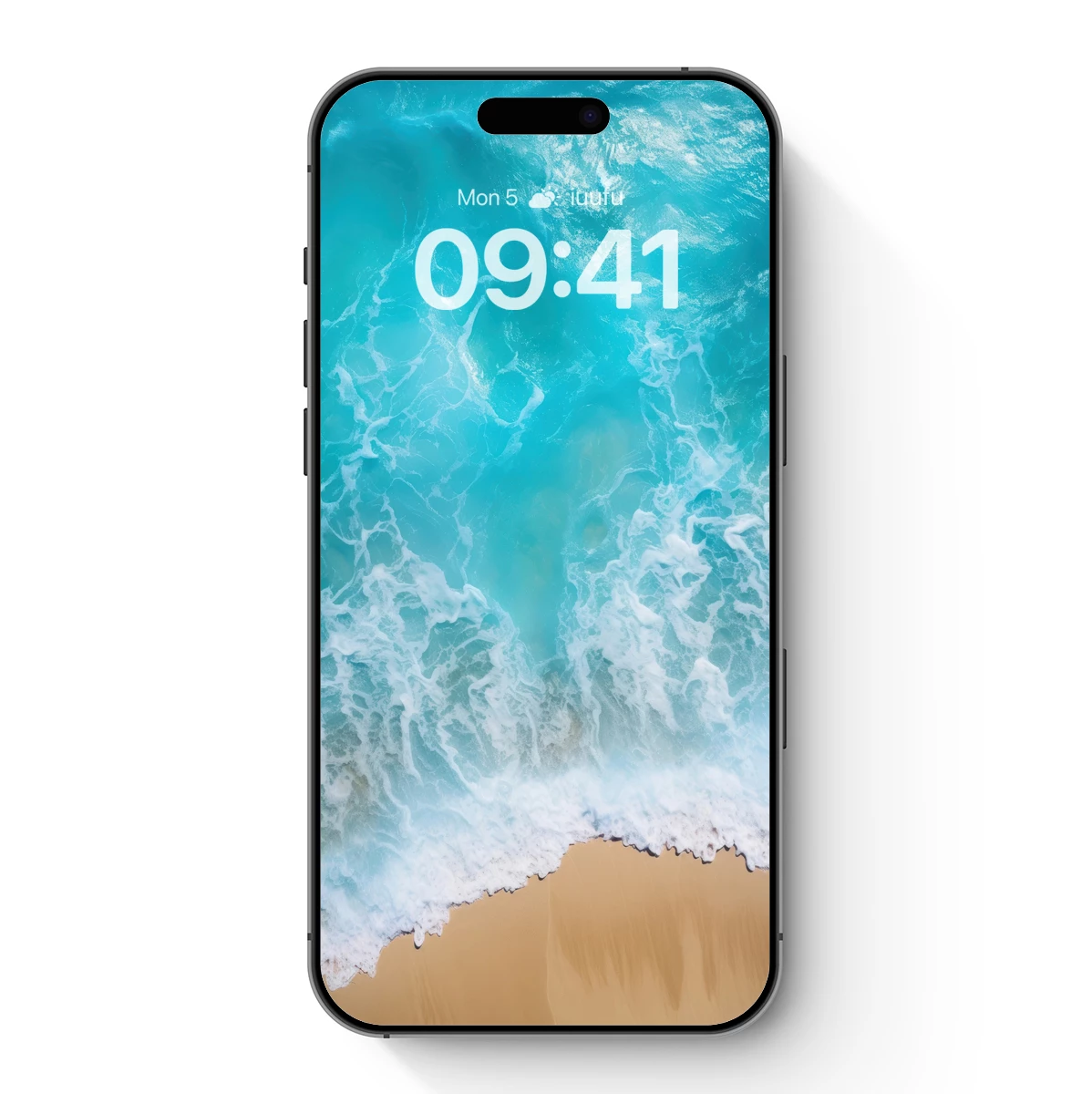 Aerial Turquoise Waves Crashing on Golden Sands