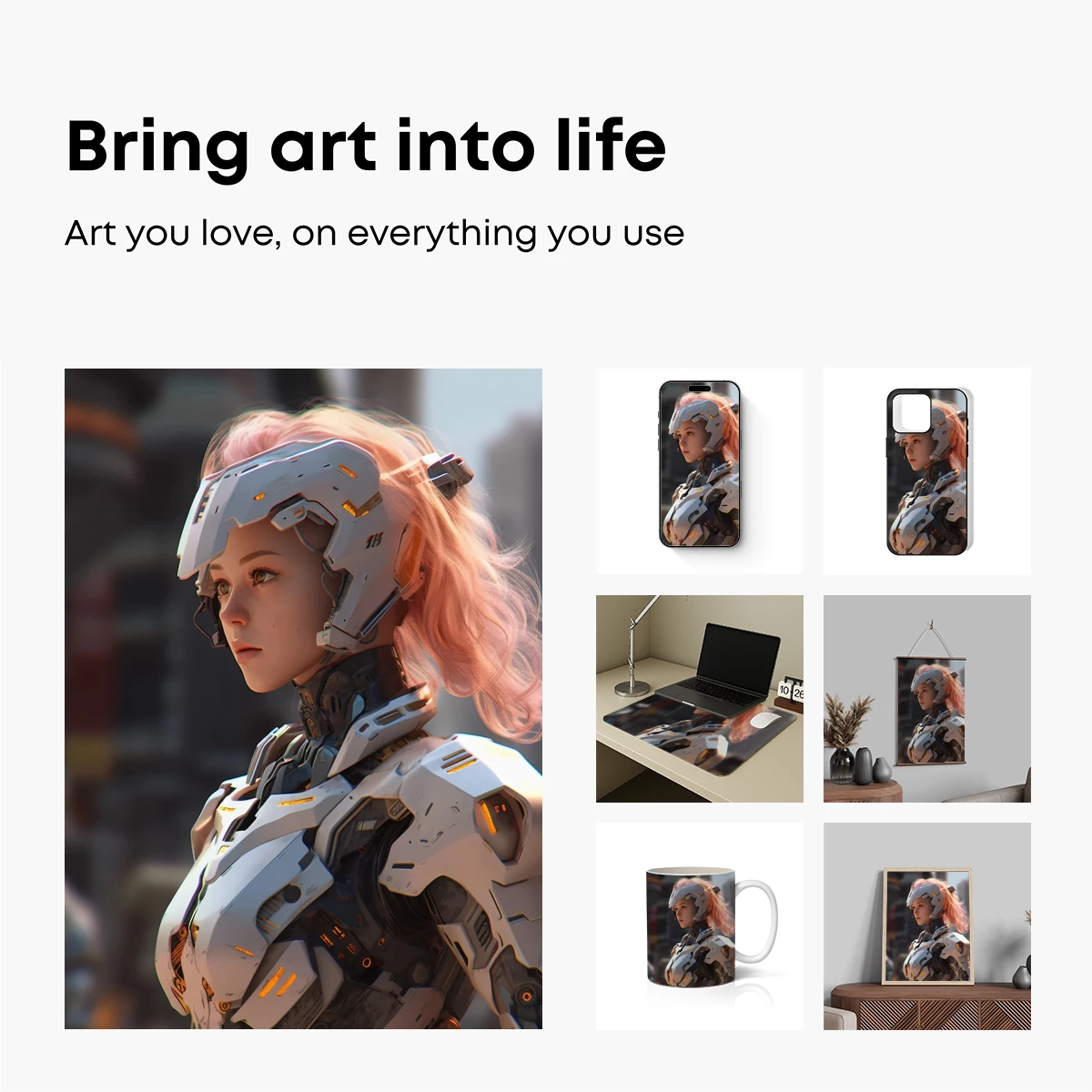 Cyberpunk Vanguard: Futuristic Warrior in White Armor - Image 2