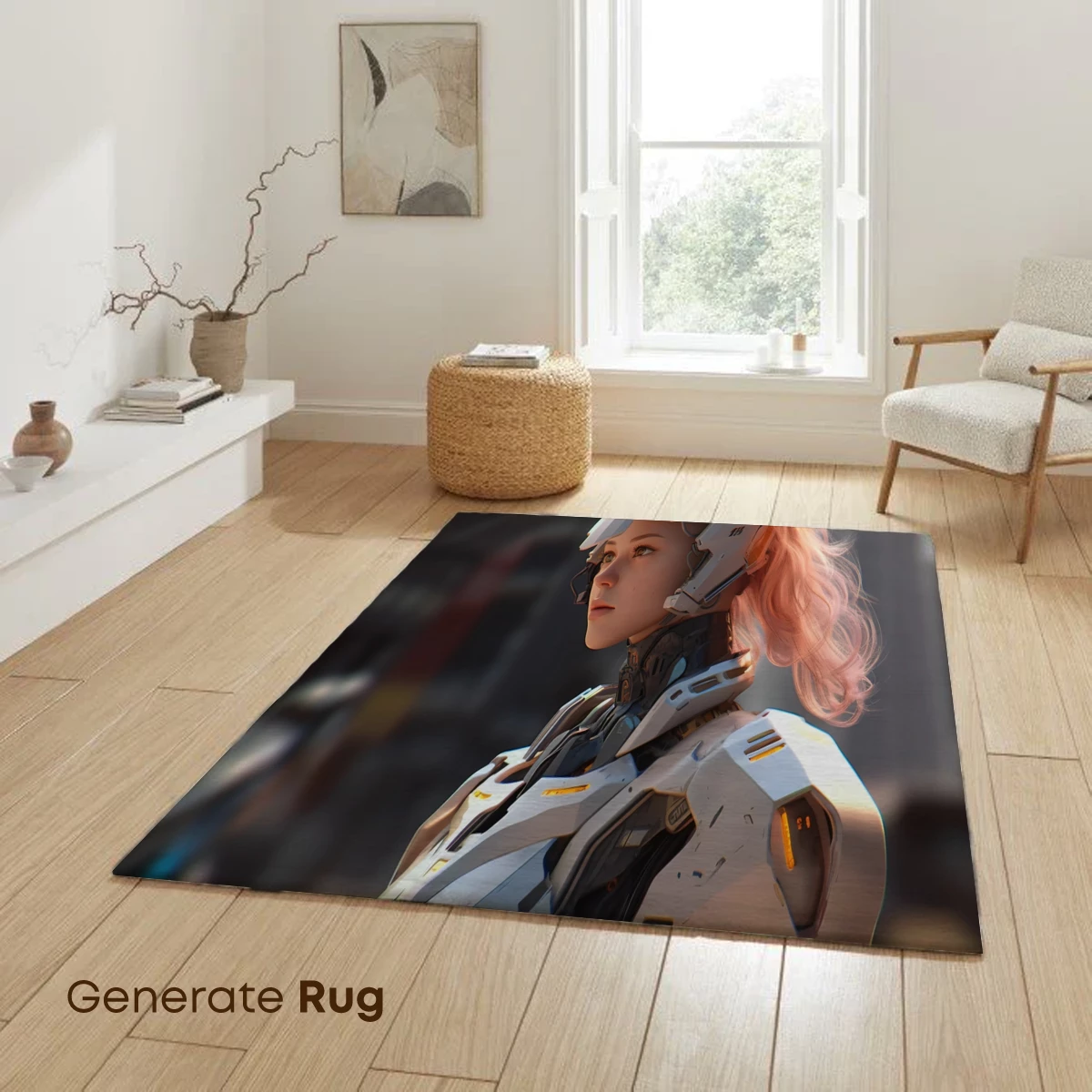 Cyberpunk Vanguard: Futuristic Warrior in White Armor - Image 6